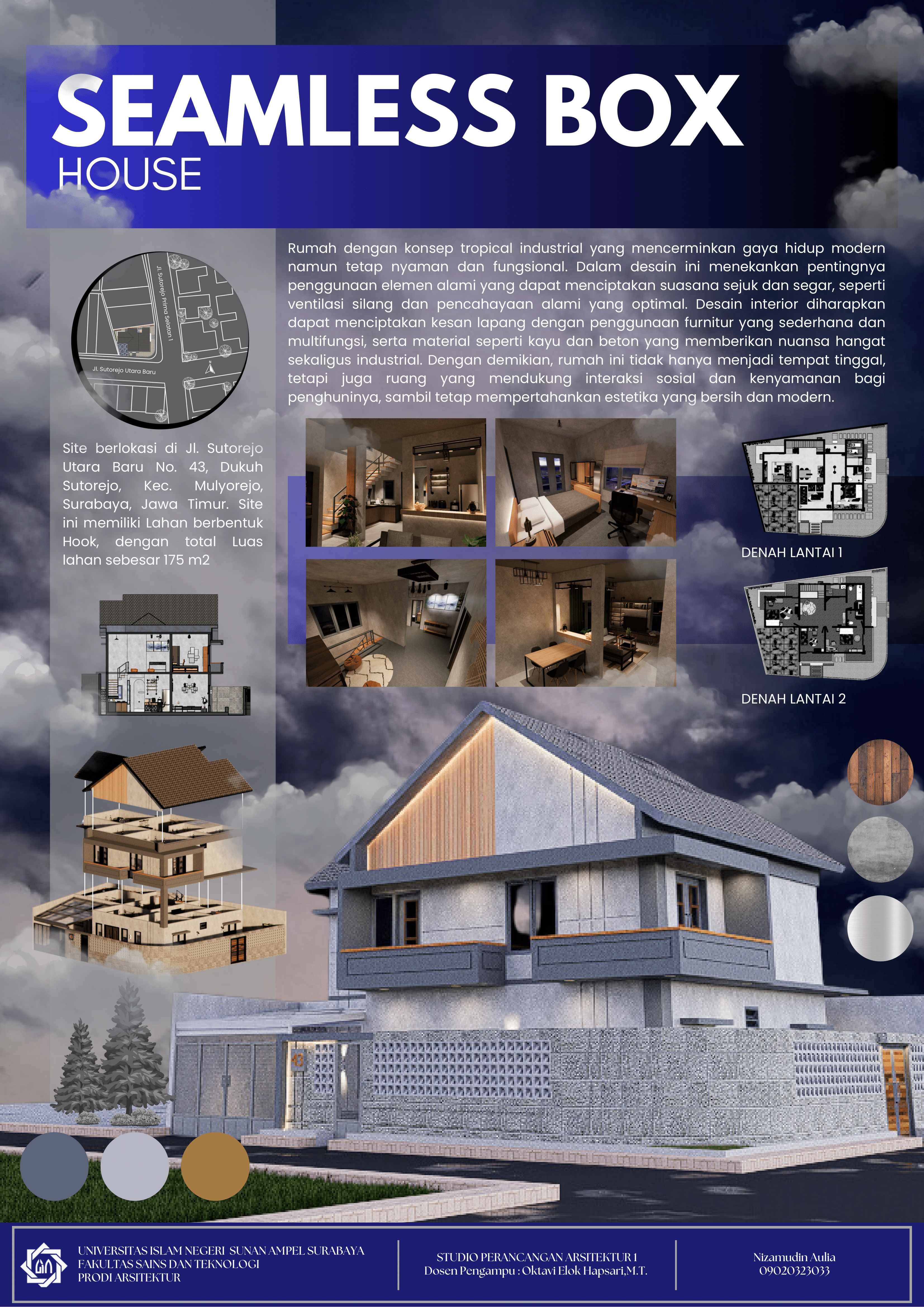 STUDIO PERANCAGNAN ARSITEKTUR 1 - SEAMLESS BOX HOUSE